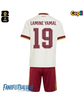 Spania Lamine Yamal #19 Echipament de Fotbal Replică Mondial 2026 Copii Deplasare (+ Șorturi)